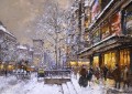 AB grands boulevard et porte st denis sous la neige Parisian